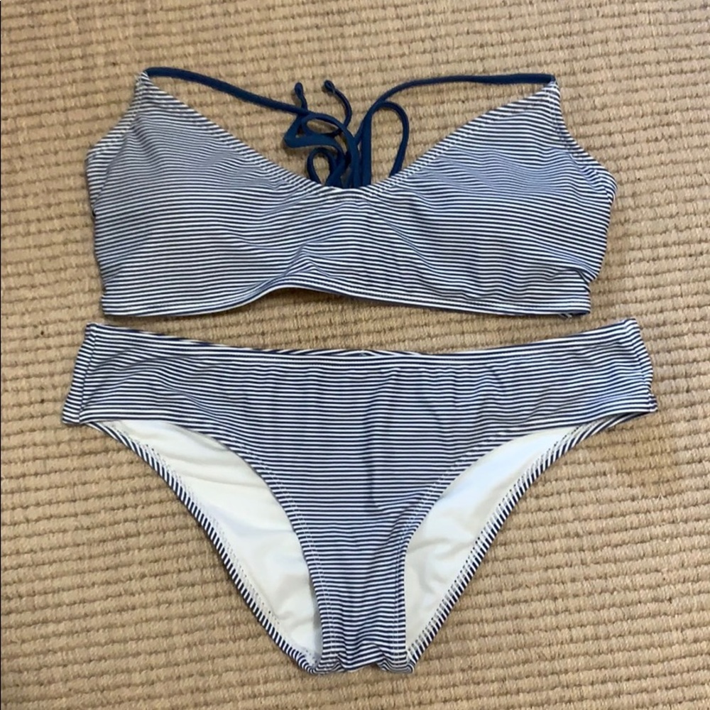Target Blue and White Striped Bikini